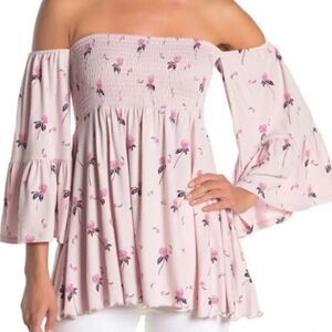 Free People Lana Off The Shoulder Tunic Top Size Small